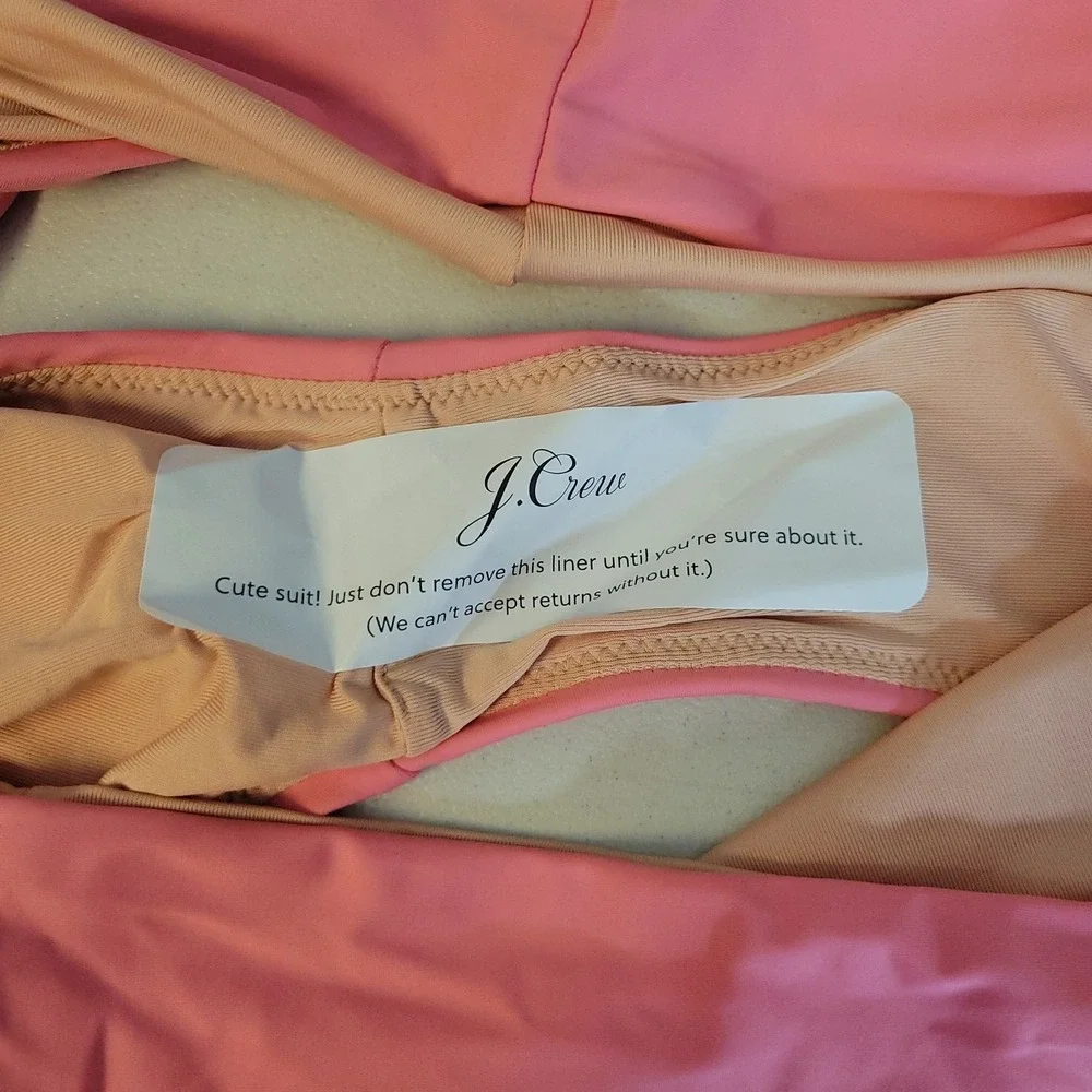 JCrew High-Waisted Bikini Bottom‎ Swim Womens Size 2X Pink Beach Poolside Summer